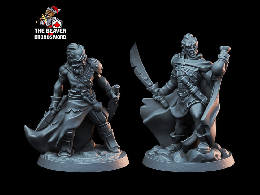 DnD Bandit Brothers Mini Set - Arbiter Minitatures - Thief | Rogue | Wargaming | Pathfinder | City | Fighter | Thug | Brute | Male | 28mm