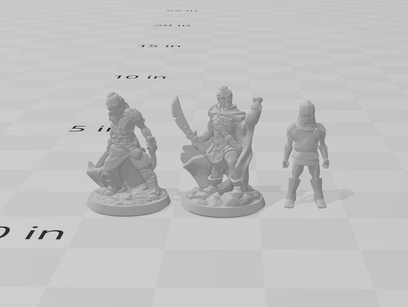 DnD Bandit Brothers Mini Set - Arbiter Minitatures - Thief | Rogue | Wargaming | Pathfinder | City | Fighter | Thug | Brute | Male | 28mm