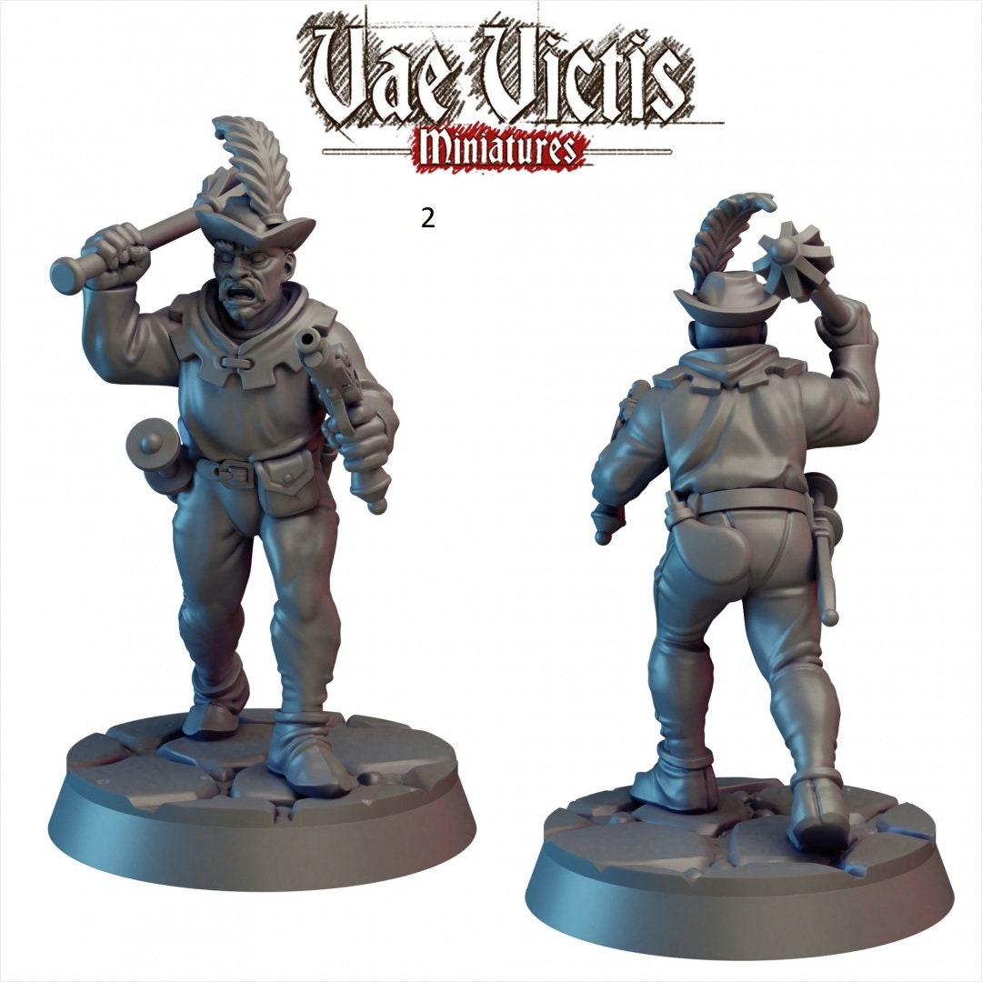 Human Mercenaries 28/32mm mini set - Vae Victis | DnD | Fighter | Villager | Soldier | Guards | Pathfinder | TTRPG | Wargaming | Frostgrave