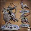 Elven Riders 28/32mm mini set - Artisan Guild | Alfar | Drow | Male | Female | Fighter | Ranger| Pathfinder | Wargaming | Elk | Cavalry Elf