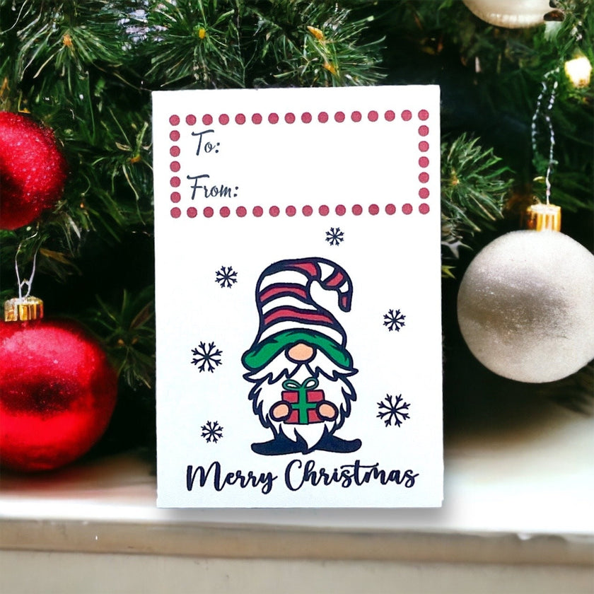 Seed Packages - Christmas - Gnome Designs - Ornament or Gift Tag - Includes 10 Packs of seeds