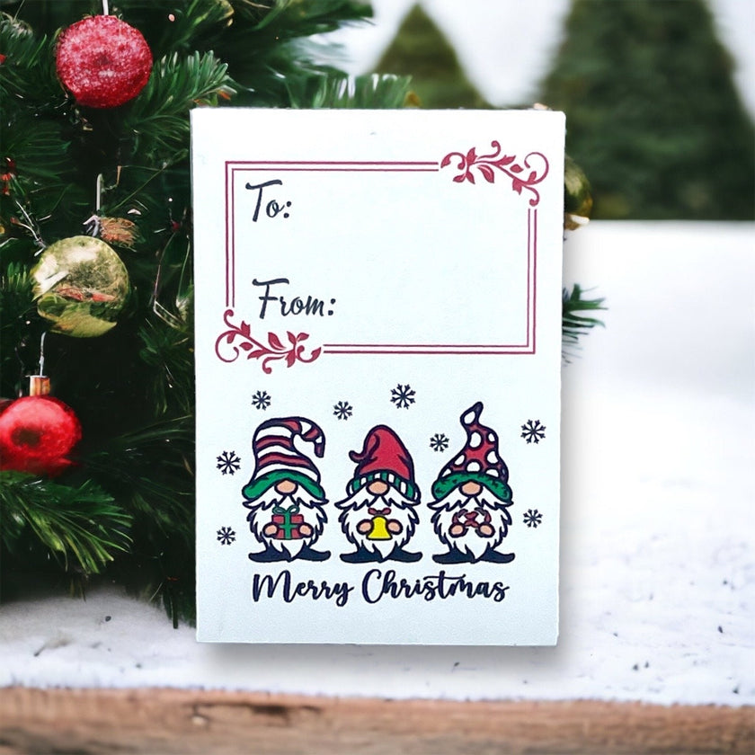 Seed Packages - Christmas - Gnome Designs - Ornament or Gift Tag - Includes 10 Packs of seeds