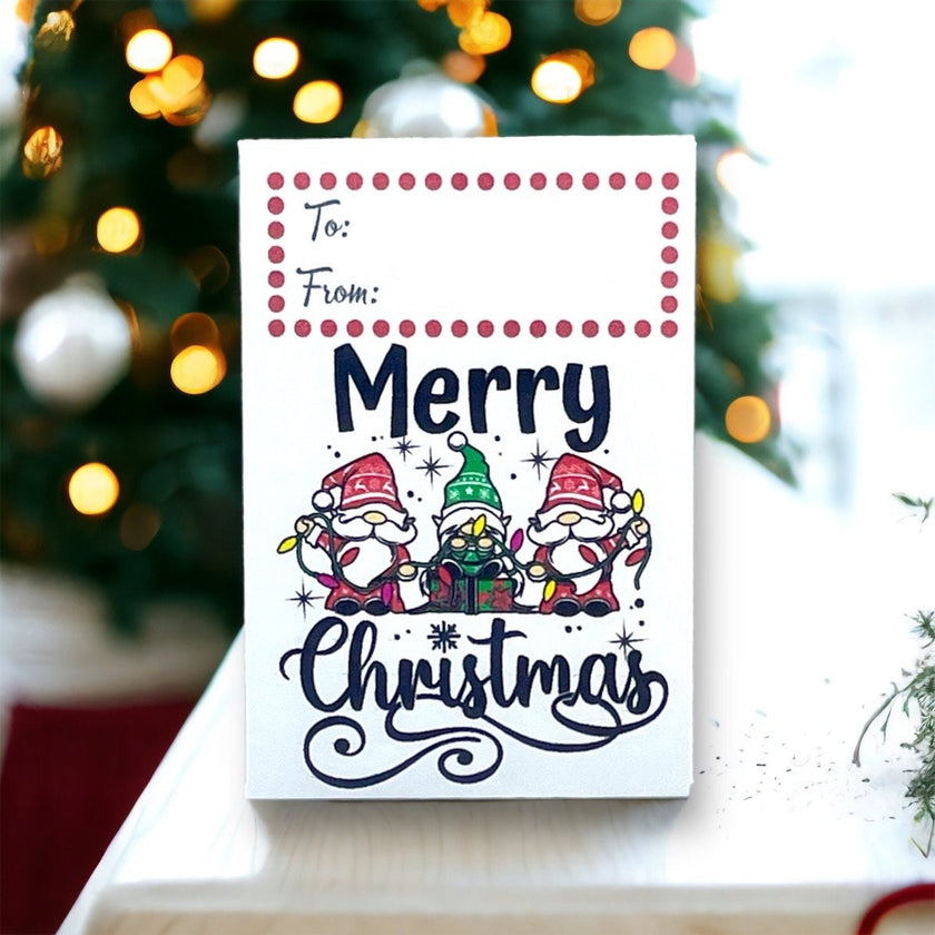 Seed Packages - Christmas - Gnome Designs - Ornament or Gift Tag - Includes 10 Packs of seeds