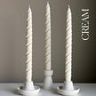 Tall Twisted Soy Wax Taper Candle: Handmade Pastel Decor