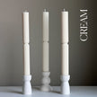 Tall Ribbed Twisted Taper Candle: Handmade Soy Dinner Candle