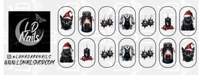 Black Cat Christmas Decals