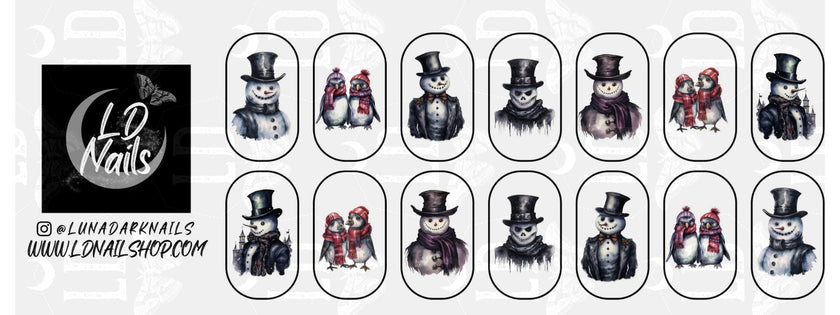 Scary Snowmen Decals