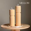 Roman Fluffy Soy Wax Pillar Candle Set: Tall Decorative Candles