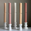 Tall Ribbed Twisted Taper Candle: Handmade Soy Dinner Candle