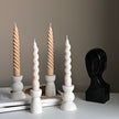 Round Jesmonite Candlestick Holder: Minimalist Table Decor