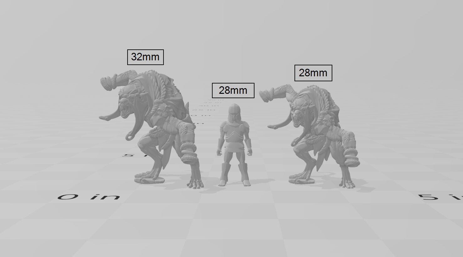 Sandfang Brutes 28/32mm mini set - Artisan Guild | Animal | Rat | Ogre | Monster | Ratfolk | Large | Pathfinder | Wargaming | Huge | Set