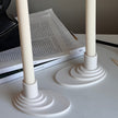 Minimalist Jesmonite Candlestick Holder: Modern Table Decor