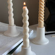 Round Jesmonite Candlestick Holder: Minimalist Table Decor