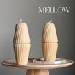 Geometric Soy Pillar Candle: Sculptural Home Decor