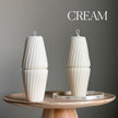 Geometric Soy Pillar Candle: Sculptural Home Decor