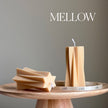 Ribbed Star Soy Pillar Candle: Minimalist Home Decor