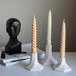 Swirl Candlestick Holder: Jesmonite Table Decor