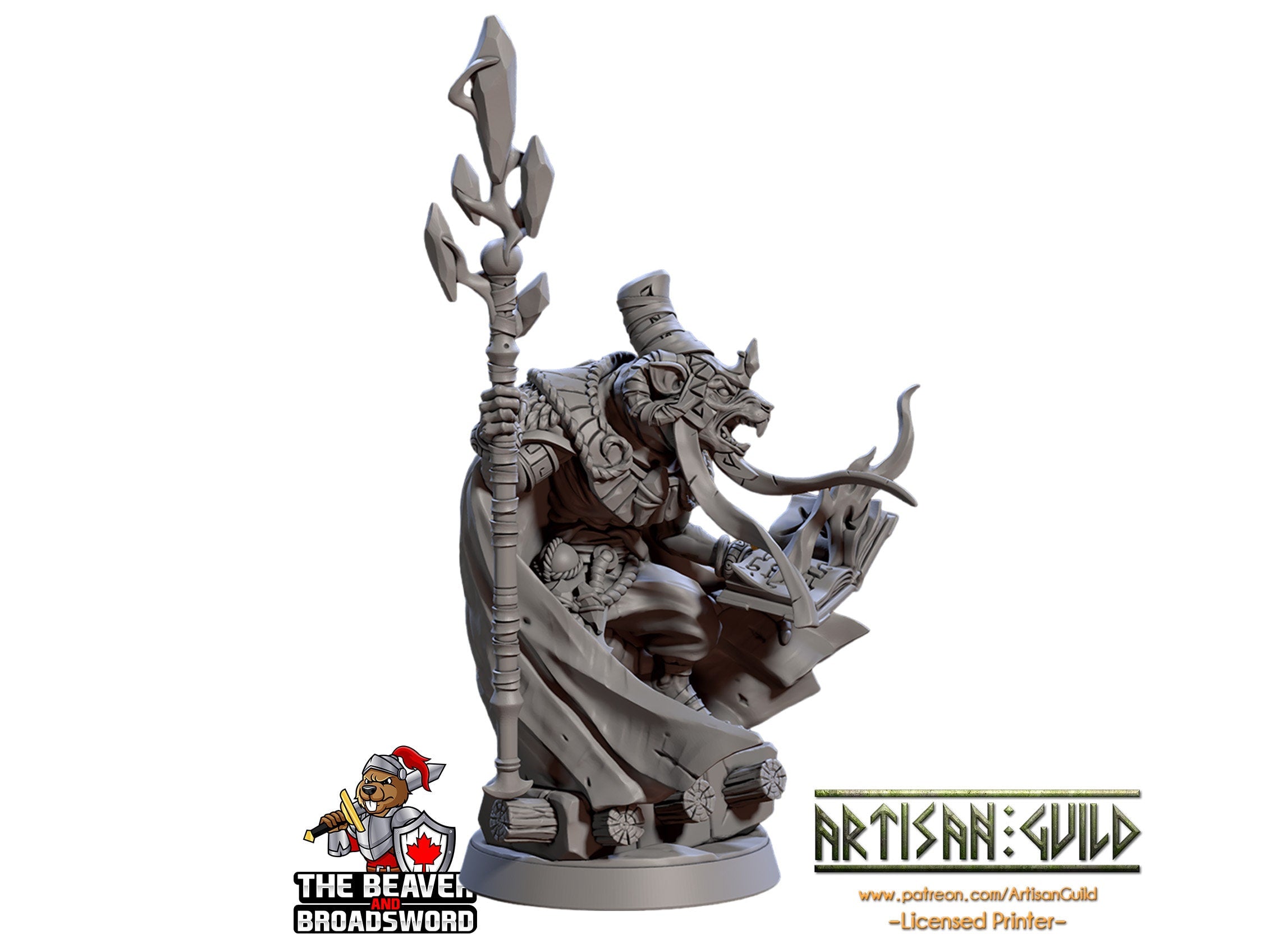 Shardaket the Cruel Harvester  28/32mm mini - Artisan Guild | Animal | Rat | Mouse | Wizard | Ratfolk | Sorcerer | Pathfinder | Wargaming
