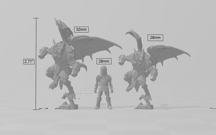 Draconic Shock Troops mini set- Artisan Guild | Dragon | Dragonkin | Dragonborn | Fighter | Barbarian | Ranger | Pathfinder | Wargaming 32mm