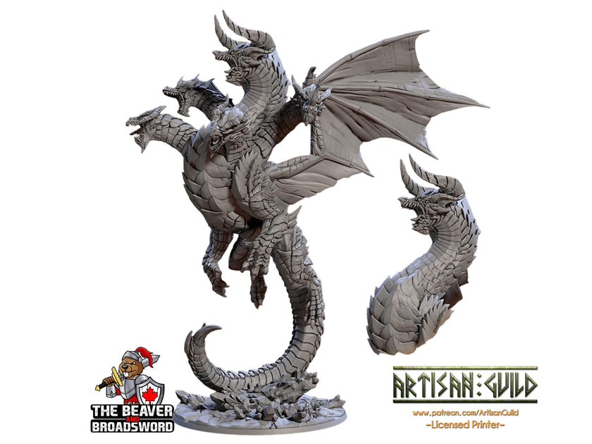 Azgrathok the Chaos Dragonlord mini - Artisan Guild | Dragon | Drake | Legendary | Tiamat | Gargantuan | Pathfinder | Wargaming