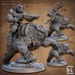 Greatgoblin Owlbear Cavalry Mini Set - Artisan Guild, DnD | Male | Fighter, Animal, Hobgoblin, Pathfinder | Orc | Wargaming | Goblin | Mount