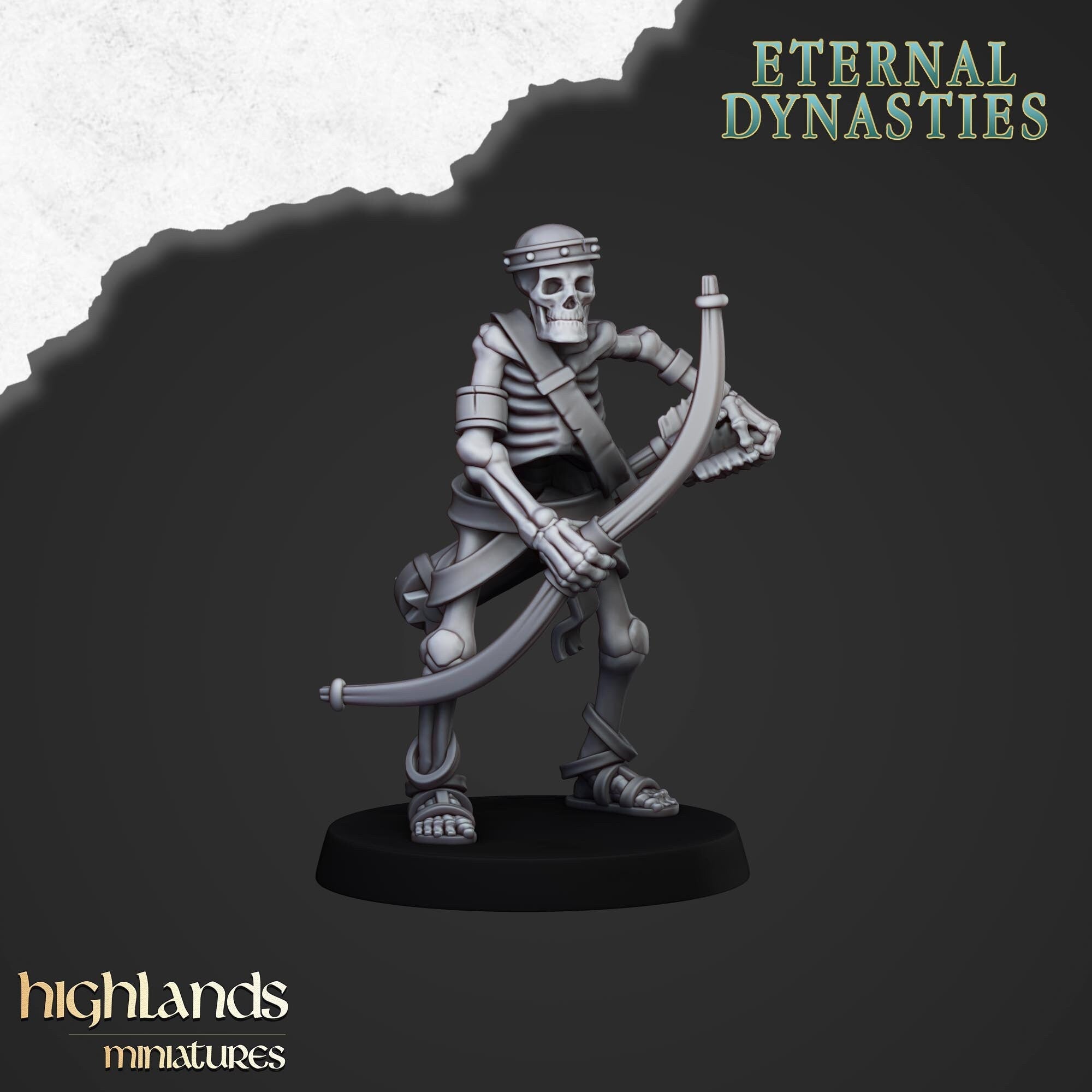 Ancient Skeletons with Bows - Highlands Miniatures | Undead | Skeleton | Lich | Ancient | Desert | Fantasy | Pathfinder | Wargaming