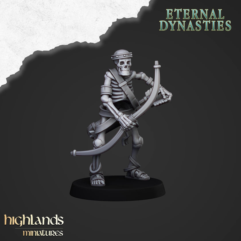 Ancient Skeletons with Bows - Highlands Miniatures | Undead | Skeleton | Lich | Ancient | Desert | Fantasy | Pathfinder | Wargaming