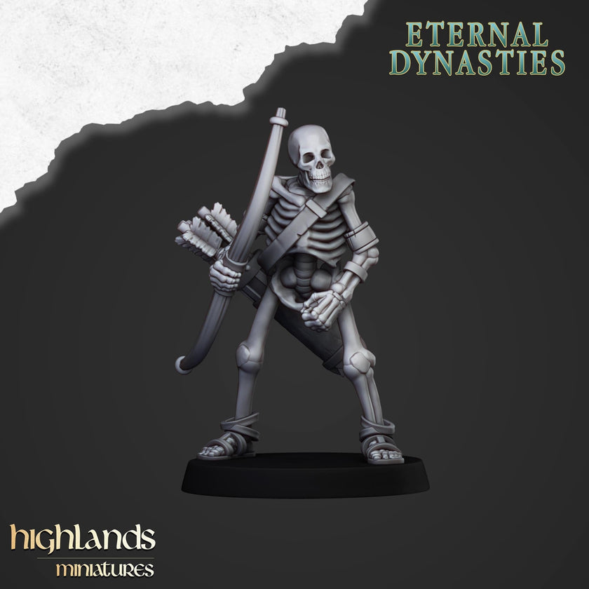Ancient Skeletons with Bows - Highlands Miniatures | Undead | Skeleton | Lich | Ancient | Desert | Fantasy | Pathfinder | Wargaming