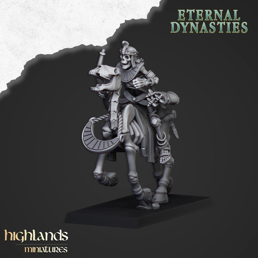 Ancient Skeletal Cavalry with Bows - Highlands Miniatures | Undead | Skeleton | Lich | Horse | Desert | Fantasy | Pathfinder | Wargaming