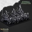 Ancient Skeletal Chariots - Highlands Miniatures | Undead | Skeleton | Lich | Horse | Desert | Fantasy | Pathfinder | Wargaming