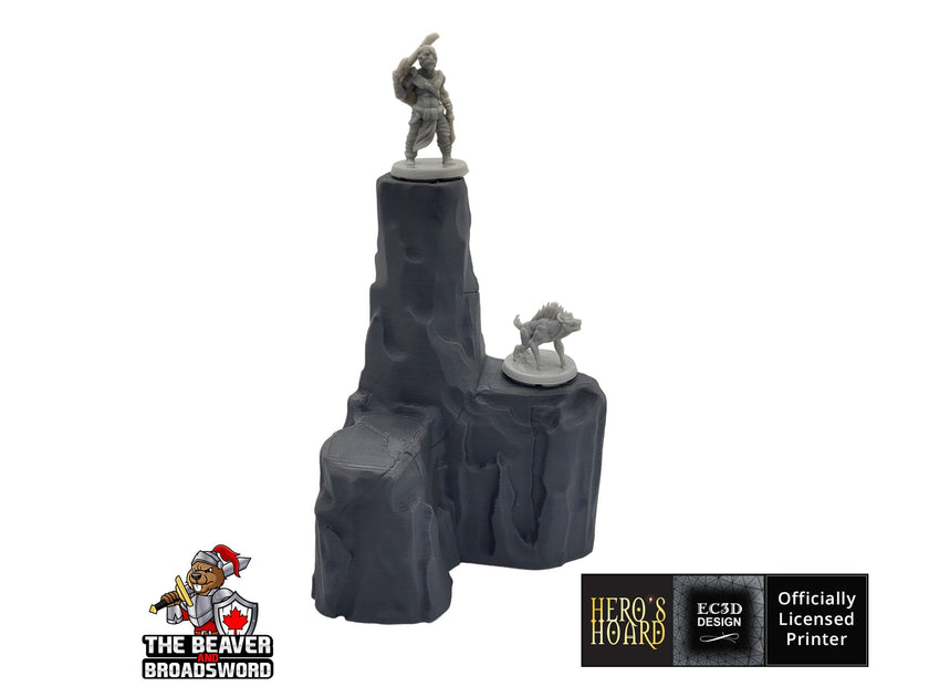 Large Rock Terrain Set 2 -  Scatter Scenery by EC3D, for TTRPGs and Wargaming - Mountain, Rocks, Canyon, DnD mini, Pathfinder, Tabletop