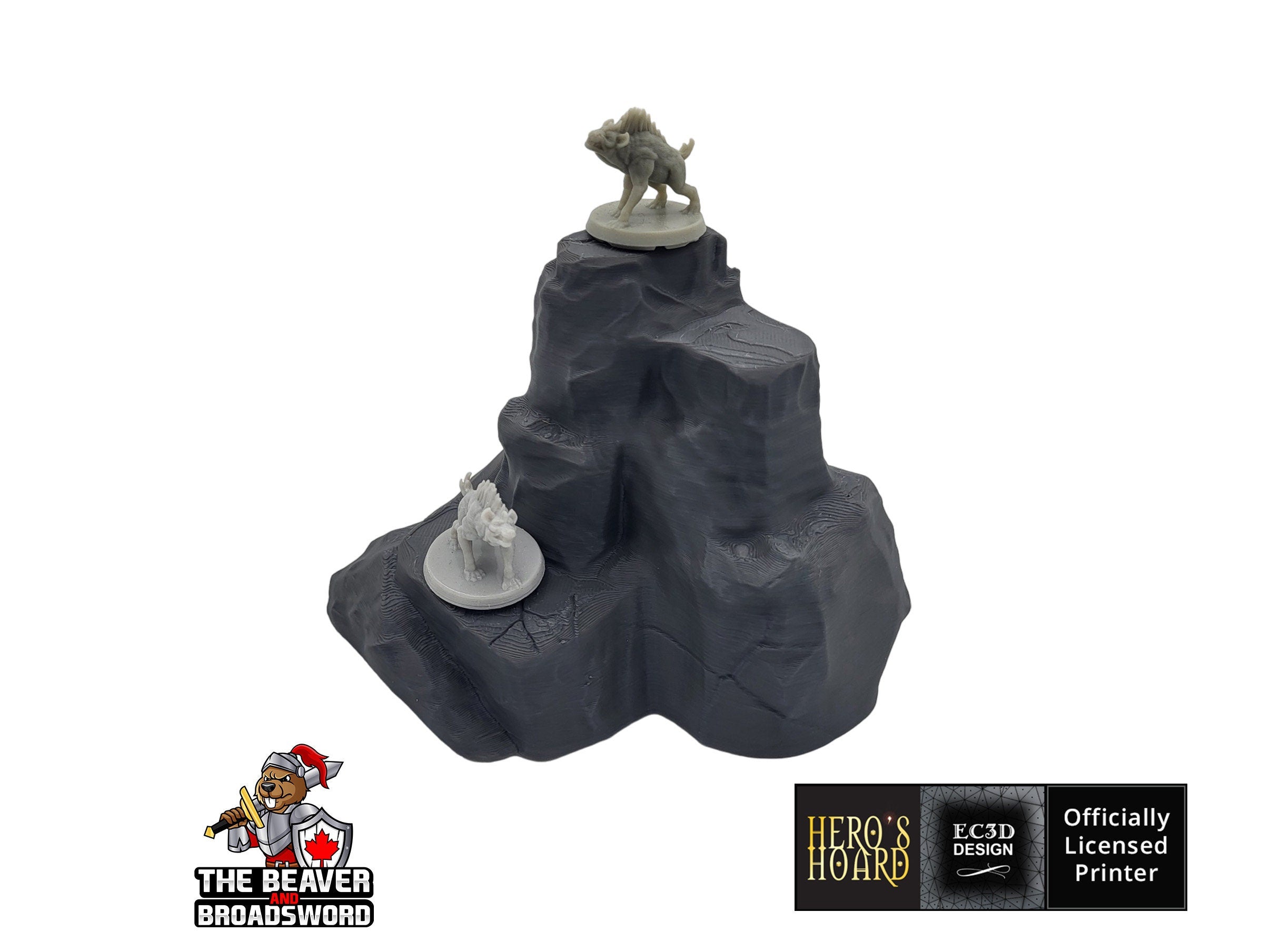 Large Rock Terrain Set 2 -  Scatter Scenery by EC3D, for TTRPGs and Wargaming - Mountain, Rocks, Canyon, DnD mini, Pathfinder, Tabletop