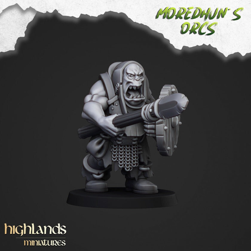 Orc Warriors with Spears - Highlands Miniatures | Goblin | Black Orc | Ork | Orcs | Warrior | Fantasy | Pathfinder | Wargaming | Squad