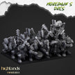 Armored Orc Warriors - Highlands Miniatures | Goblin | Black Orc | Ork | Orcs | Warrior | Fantasy | Pathfinder | Wargaming | Squad | Heavy
