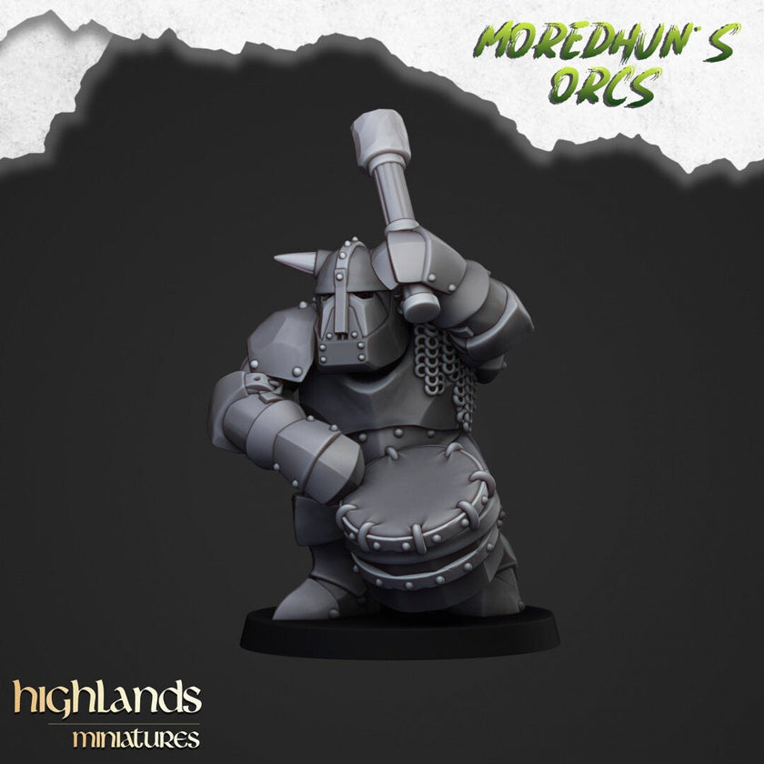 Armored Orc Warriors - Highlands Miniatures | Goblin | Black Orc | Ork | Orcs | Warrior | Fantasy | Pathfinder | Wargaming | Squad | Heavy