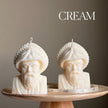 Saint Charbel Bust Candle: Sculptural Soy Wax Pillar