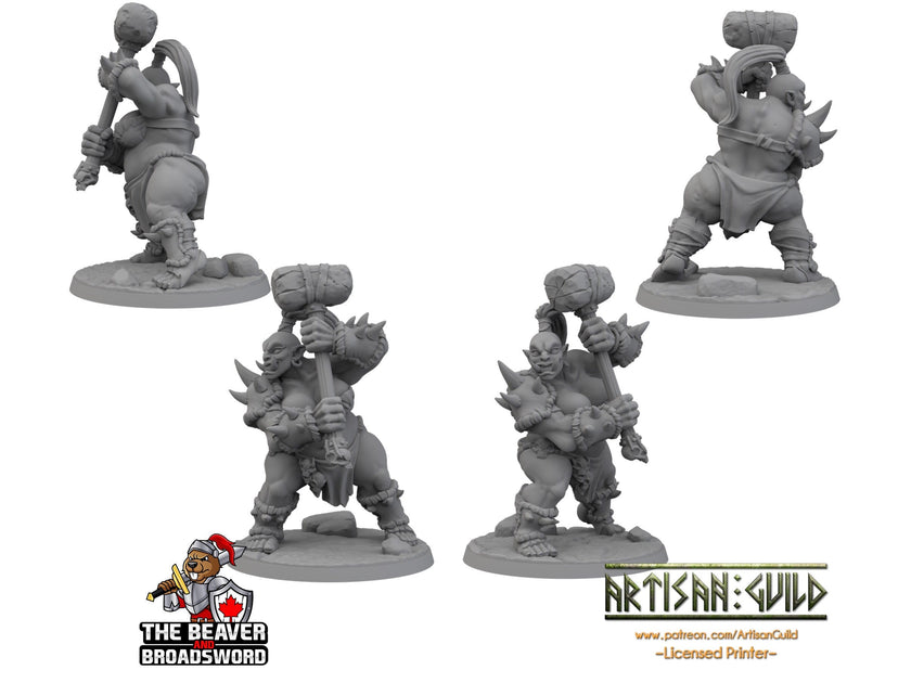 Female Ogre Marauder with Club - Artisan Guild | DnD | Fighter | Barbarian | Monster | Pathfinder | TTRPG | Wargaming | Frostgrave, Giant