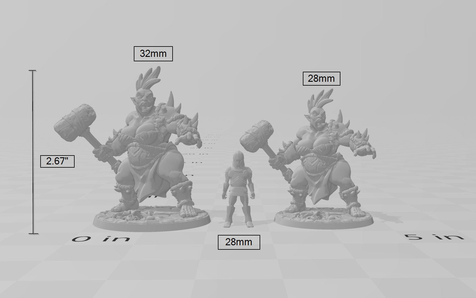 Female Ogre Marauder with Club 2 - Artisan Guild | DnD | Fighter | Barbarian | Monster | Pathfinder | TTRPG | Wargaming | Frostgrave, Giant
