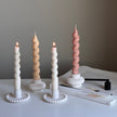 Thick Twisted Soy Wax Taper Candle | Romantic Dinner Candles