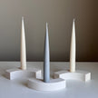 Minimal Jesmonite Candlestick Holder: Geometric Taper Candle Decor