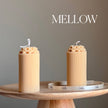 Sculptural Flower Soy Pillar Candle: Minimalist Home Decor