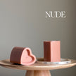 Heart Soy Pillar Candle | Minimalist Home Decor