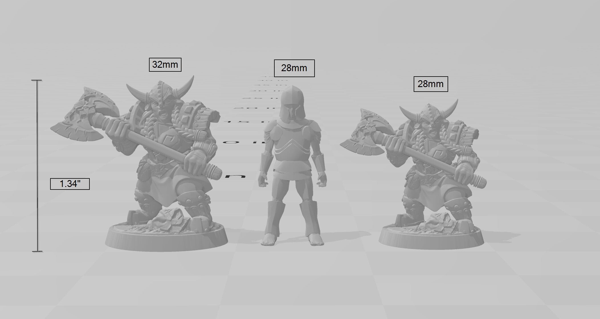 Female Dwarven Defender dnd mini with Axe - Artisan Guild | Fighter | Barbarian | Dwarf | Cleric | Paladin | Pathfinder | TTRPG, Wargaming