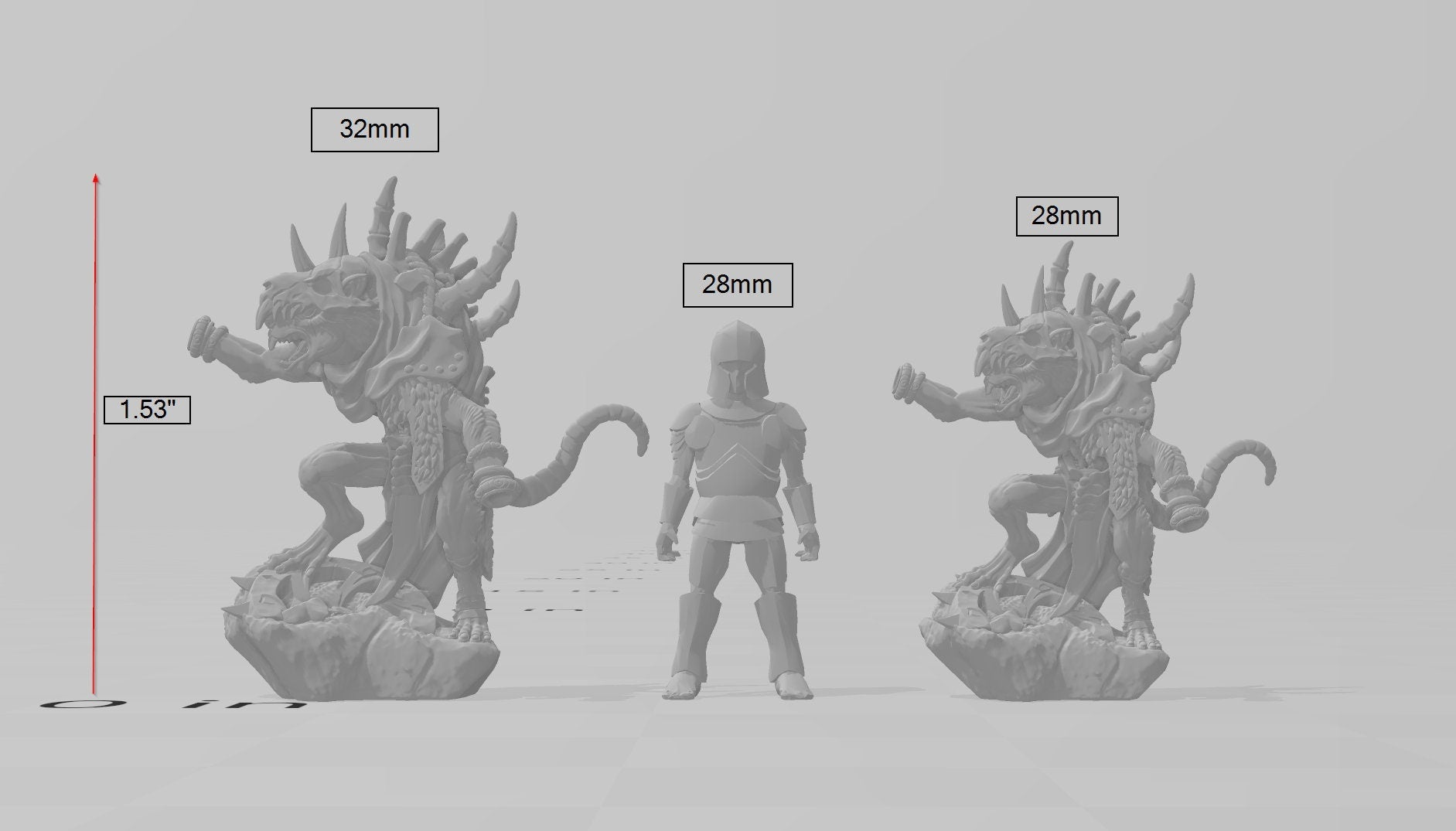 Bonekrat Carrionbearer  28/32mm mini - Artisan Guild | Animal | Rat | Mouse | Fighter | Ratfolk | Barbarian | Pathfinder | Wargaming | Rogue