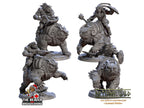 Greatgoblin Owlbear Cavalry Mini Set - Artisan Guild, DnD | Male | Fighter, Animal, Hobgoblin, Pathfinder | Orc | Wargaming | Goblin | Mount