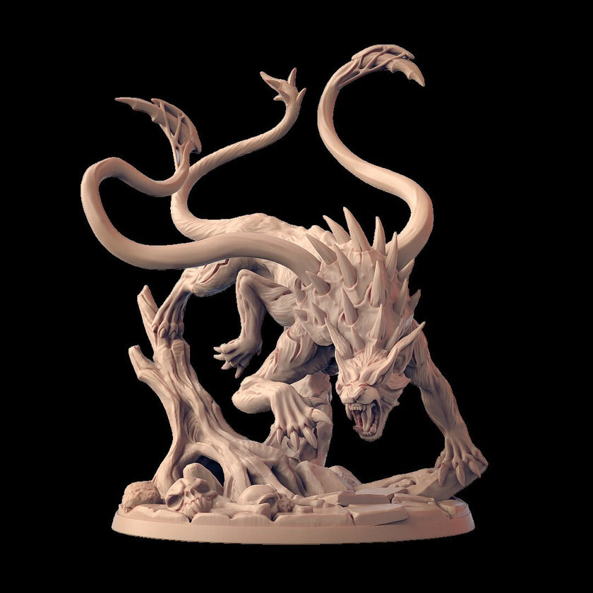 Bonegnasher Stalkerfiend 28/32mm dnd mini - Artisan Guild | Monster | Mount | Gnoll | Displacer Beast | Fantasy, Pathfinder, Wargaming