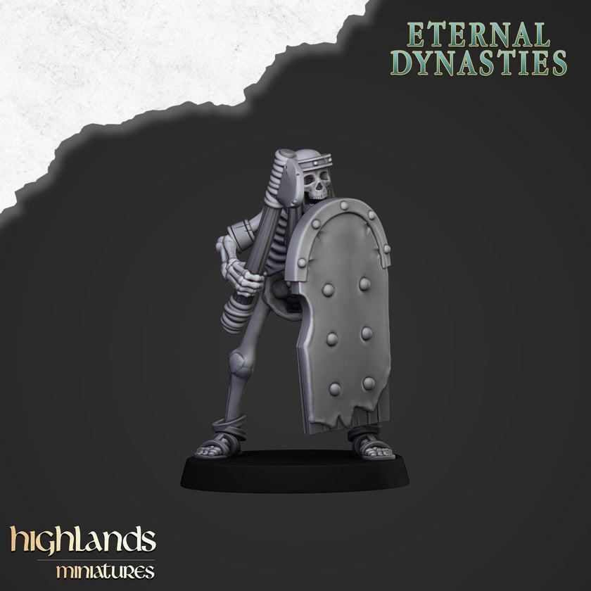 Ancient Skeletons with Melee Weapons - Highlands Miniatures | Undead | Skeleton | Lich | Ancient | Desert | Fantasy | Pathfinder | Wargaming