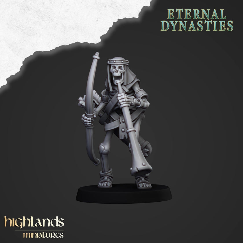 Ancient Skeletons with Bows - Highlands Miniatures | Undead | Skeleton | Lich | Ancient | Desert | Fantasy | Pathfinder | Wargaming