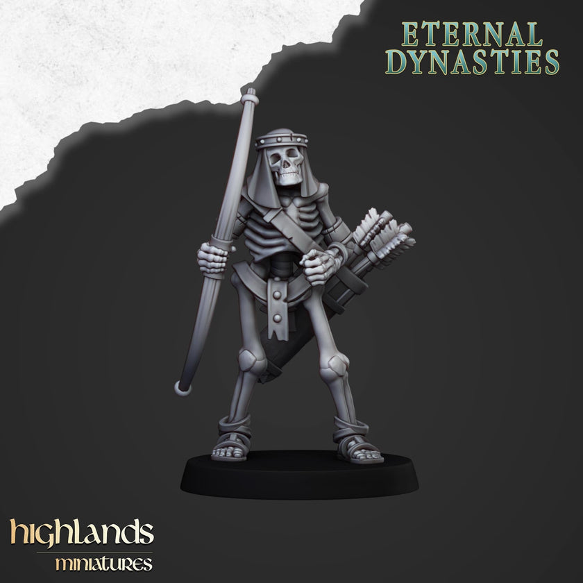 Ancient Skeletons with Bows - Highlands Miniatures | Undead | Skeleton | Lich | Ancient | Desert | Fantasy | Pathfinder | Wargaming