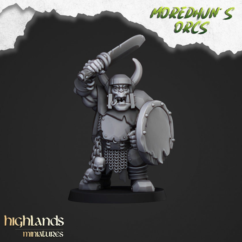 Orc Warriors with Hand Weapons - Highlands Miniatures | Goblin | Black Orc | Ork | Orcs | Warrior | Fantasy | Pathfinder | Wargaming | Squad